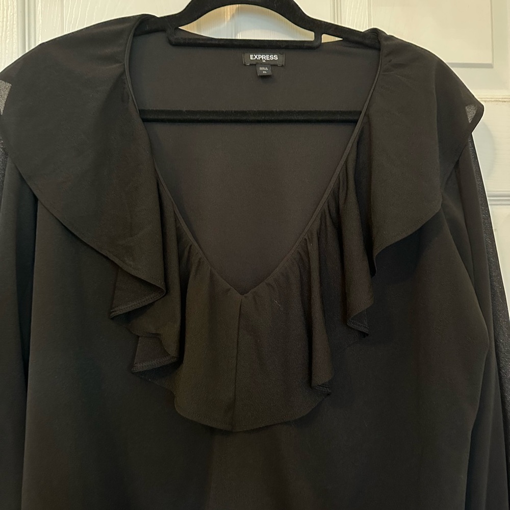 Express ruffle body suit size XL